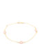 Kids Bracelet Made of 9K Gold with Flower