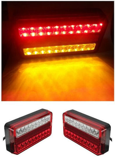 Led Tail Light Set Bus Truck Trailer Caravan 4 Functions 12v
