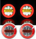 Set 2 Runde LED Rücklichter Neon Hamburger Effekt 12V Ø14 cm