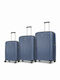 Rain Hard Travel Suitcases Blue