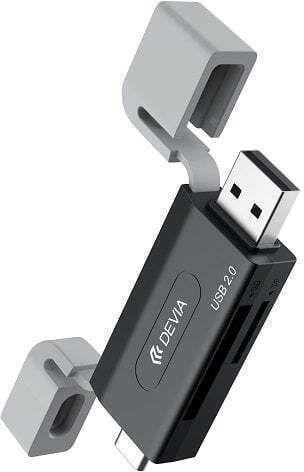 Devia Card Reader USB 2.0 Type-C για SD/microSD
