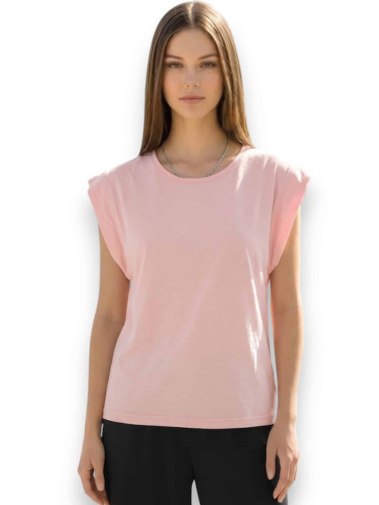 Benissimo Γυναικείο T-shirt Ροζ