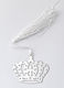 Metallic Wedding Favor Crown White Tassel 6.5x5.5 Set Quantity 21 Per Set 10 Pieces