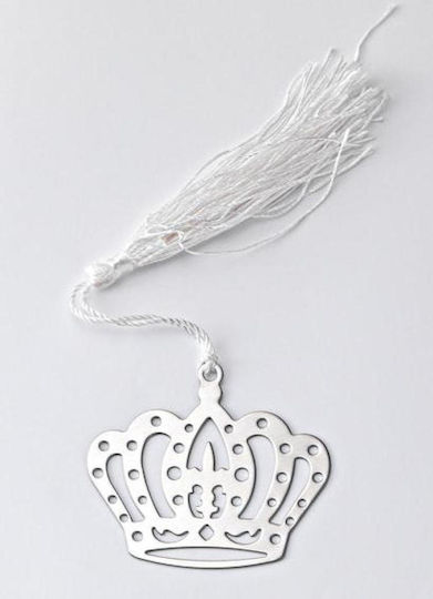 Metallic Wedding Favor Crown White Tassel 6.5x5.5 Set Quantity 21 Per Set 10 Pieces