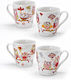 Hochzeitsgeschenkmaterialien Keramik Tasse Kuckucksvogel 4 Designs F7x8cm Pro Set 12 Stück