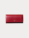 Large Leather Women's Wallet with RFID Burgundy