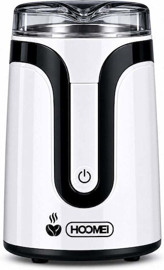 Hoomei HM-5738 Ηλεκτρικός Μύλος Καφέ 150W με Χωρητικότητα 60gr Λευκός