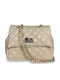 Women's Shoulder Bag Mini Flap Quilted Beige