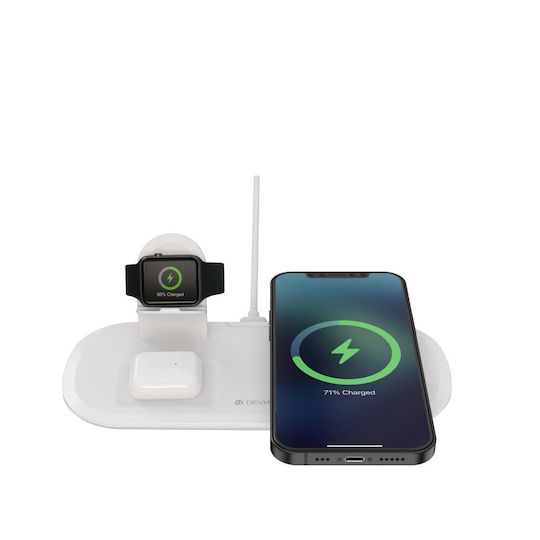 Devia Wireless Mobile Phone Charger Qi Pad 15W White 346552