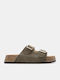 Sandale Casual Damă Flatforme Kaki