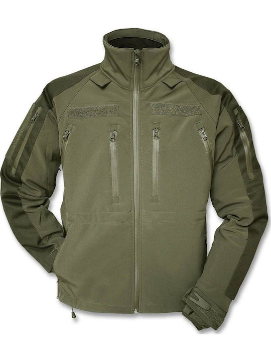Mil-Tec Αντιανεμικό Κυνηγετικό Μπουφάν Softshell Καφέ