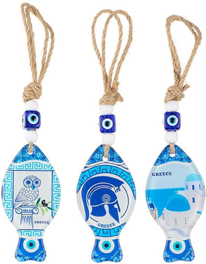 Hanging Fish Figures with 3 Designs Greece 24cm Per Set of 6 Pieces