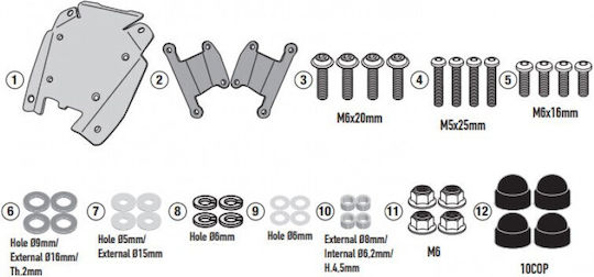 Kappa Windshield Kit Kawasaki Z900 25-26 A4137ak