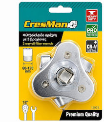 Cresman Ölfilterschlüssel 3 Arme 60-120mm 13978