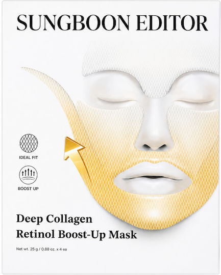 Sungboon Editor Mască Pentru Față Deep Collagen Material (Cearșaf) 4 Bucăți