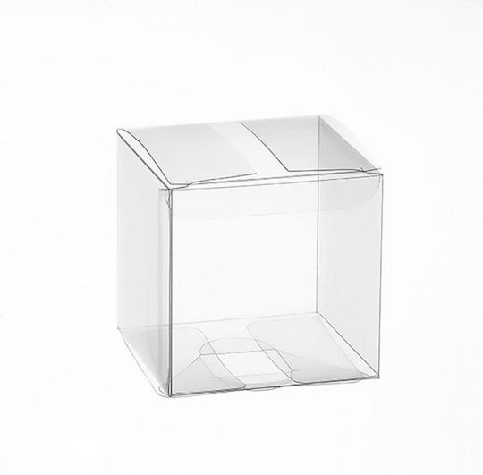 Wedding Favor Box Assembled Pvc 7x7x7cm Per Set 50 Pieces