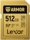 Lexar Armor Gold Card de Memorie Lsdamgl512g-rnnng 512gb Sdxc Uhs-ii U3 V60 Oțel Inoxidabil Ip68