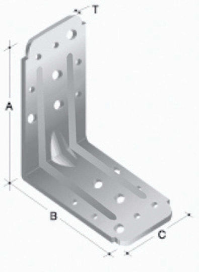 Γωνία Ραφιού Γαλβανιζέ σε Μαύρο Χρώμα 13x13mm 13-4126/06.05.10.02