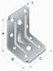 Corner Shelf Bracket Made of Stainless Steel in Silver Colour 5x5mm 13-4501/06.05.29.01