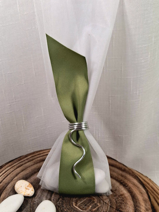 Wedding Favor Tulle Ribbon Wire Silver