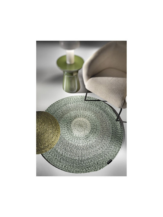Guy Laroche Shades Round Cotton Rug Olive Φ110cm