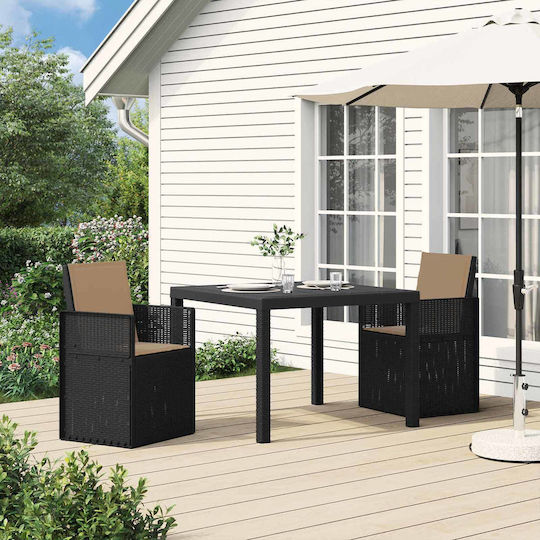 Garten- und Outdoor-Möbelsets 3 Stück Anthrazit mit Kissen