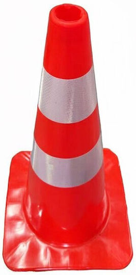 Traffic Cone Made of Plastic in Orange Colour with Height 70cm