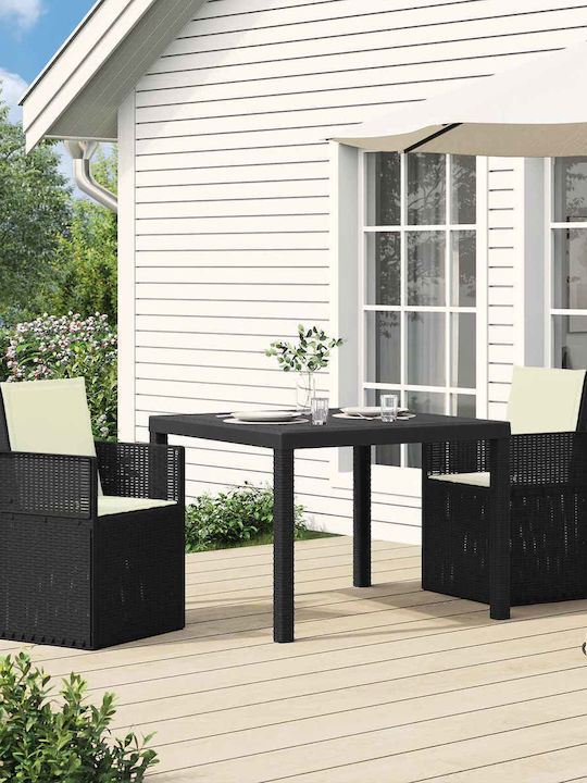 Set Sala De Mese Pentru Exterior 3 Piese Antracit Cu Perne