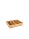 Bamboo Besteckeinsatz für Schubladen Hölzernes 32x26x6cm Braun