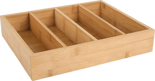 Bamboo Wooden Drawer Cutlery Tray 32x26x6cm Brown