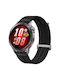 Curea Nylon Autocolantă și Închidere Metalică Amazfit GTR 4 46mm Negru Midnight