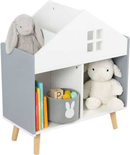 Relaxdays Wooden Gray Toy Organizer 65.7x60x30cm