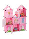 Relaxdays Sistem De Depozitare Jucării Din Plastic Roz 110x37x128cm