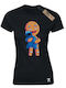 Women's Short Sleeve Cotton T-shirt Takeposition My Love Black 504-1644