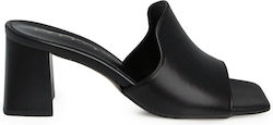 Studio Leather Black Women's Mules