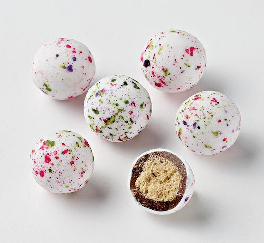 Crispy Wedding / Christening Sugared Almonds in Round Shape with Chocolate Flavour White 3500gr