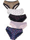 1506 Baumwoll Damen-Slips MultiPack mit Spitze Mehrfarbig