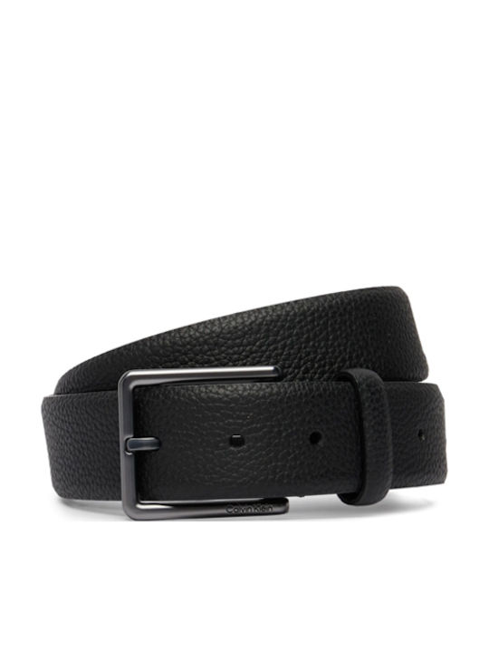 Calvin Klein Мъжки Колан Кожен Черен