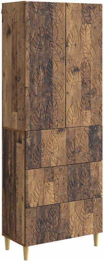 Living Room Cabinet Made of Particle Board Vintage Wood 66x34.5x90cm