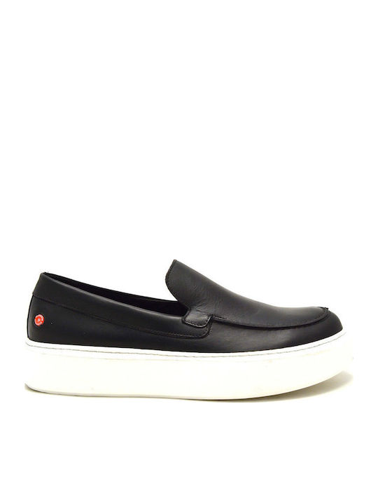 Robinson Δερμάτινα Ανδρικά Loafers σε Μαύρο Χρώμα