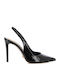 Leather Heels With High Black Heel