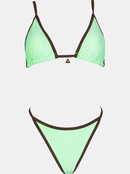 Decoro Set Bikini Τριγωνάκι & String Μεντα