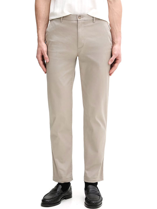 Elastic Tapered Trousers Beige