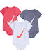 Nike Mn0272 A5k Set Bodysuits White 3 Pieces