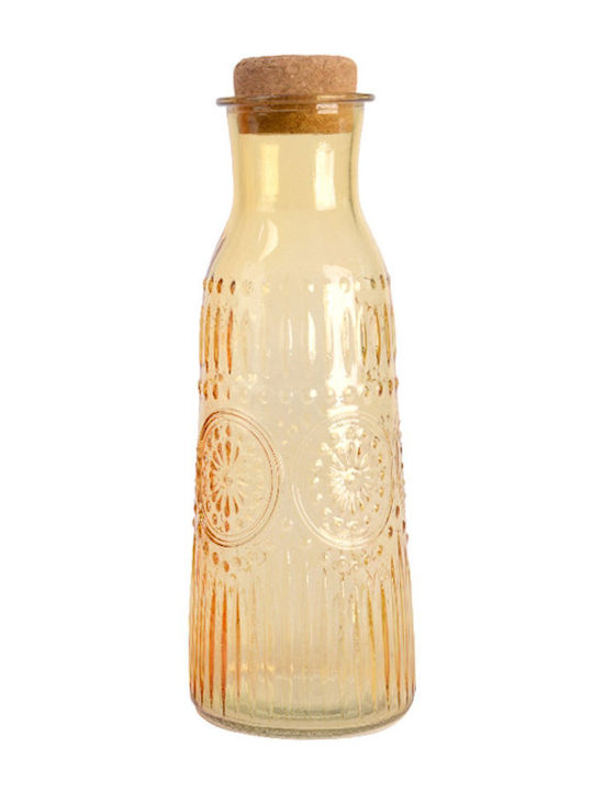 Kaemingk Glas Dekanter mit Verschluss Gelbe 1000ml Kaemingk Glas Dekanter mit Verschluss Gelbe 1000ml
