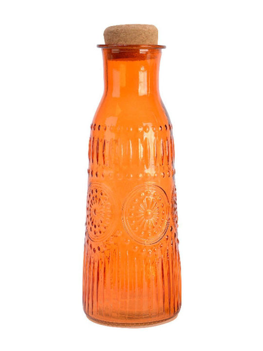 Kaemingk Glas Dekanter mit Verschluss Orange 1000ml