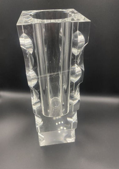 Dekorative Kristallvase Transparente 8x8xH25cm
