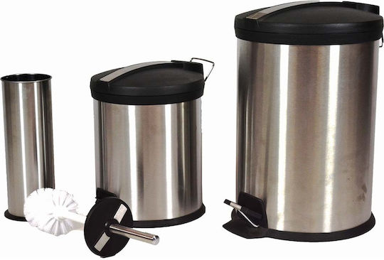 Klikareto Inox Badezimmer Mülleimer 20lt Silber