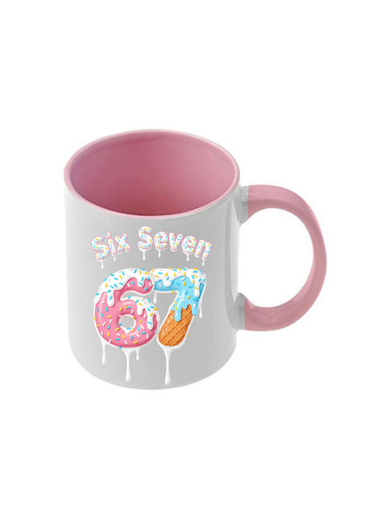 Κούπα Six-seven Ροζ Λαβή Εσωτερικό