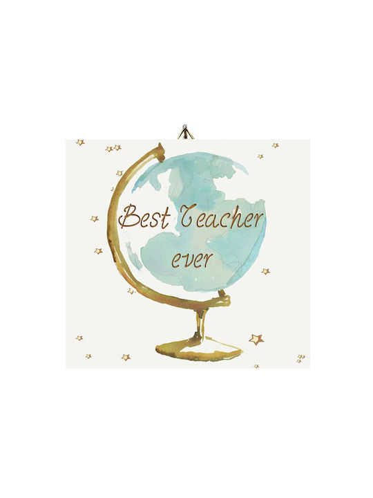 Jeenie Wooden Frame Teachers Best Teacher Ever Globe